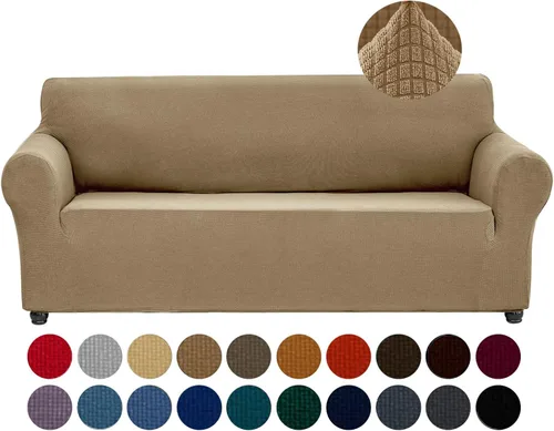 Vista 41 de Joccun Funda Elástica para Silla Sofá, Funda de Sofá de 1 Pieza Tela Jacquard de Spandex con Parte Inferior Elástica, Protector de Muebles Lavable
