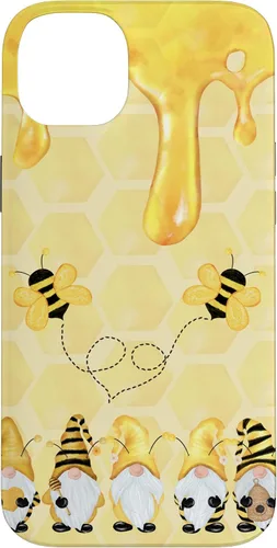Vista 15 de Carcasa divertida para iPhone 16 con diseño de gnomos de abejorros para Halloween