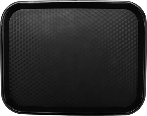 Vista 3 de G.E.T. FT-14-BK Bandeja para cafetería/comida rápida, sin BPA, 14 x 10.75 pulgadas, color negro (juego de 12)