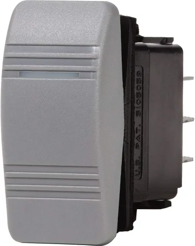 Vista 6 de Blue Sea Systems - Interruptor Contoura III Resistente al agua, negro y gris