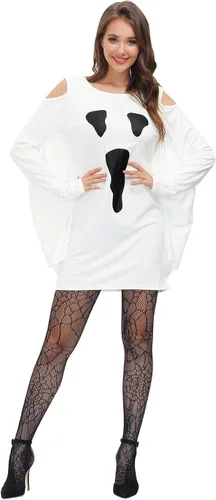 Vista 4 de Maisolly Women's Cold Shoulder Halloween Bat Wings Costume Dress