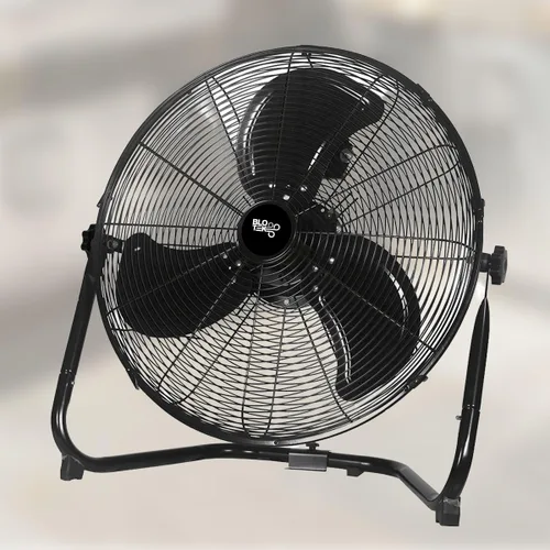 Vista 5 de El ventilador de piso de 20" y el soporte de pared ofrecen un flujo de aire de alta velocidad para un motor de aire, garajes, hogares o lugares