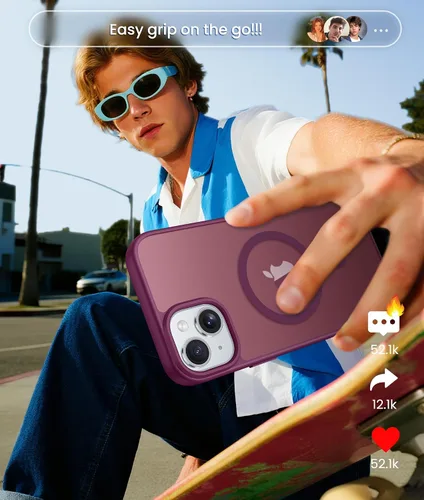 Vista 24 de FNTCASE Funda para Motorola Moto G-Stylus-5G-2025: Funda magnética translúcida mate a prueba de golpes para Moto G Stylus 2026, funda protectora