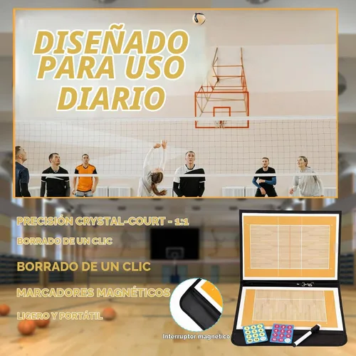 Vista 7 de Tablero de entrenamiento de voleibol Magnético, tablero de tácticas