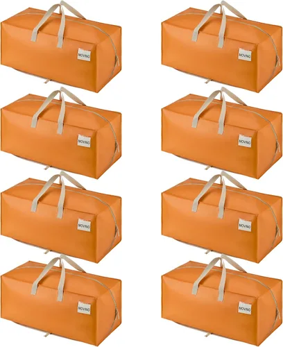 Vista 95 de VENO Paquete de 6 bolsas de mudanza resistentes con correas de mochila, cremalleras y asas, bolsas de embalaje extragrandes para artículos