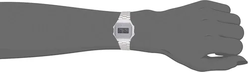 Vista 6 de Casio A168WEM-7 - Reloj digital para hombre con esfera de espejo y cronógrafo