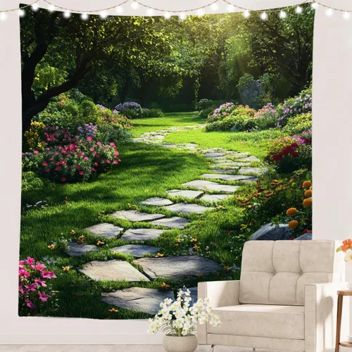 Vista 49 de Batmerry Abstract Repeat Polyester Tapestry, Tiled Directional Lightweight Wall Hanging High-Definition Print Backdrop For Dorm Room Bedroom Living