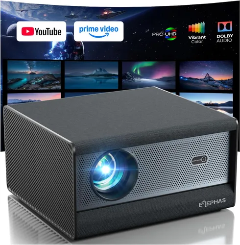Vista 8 de ELEPHAS Mini proyector, pantalla Full HD 1080P y 180", proyector portátil de cine en casa con 50,000 horas de vida útil de la lámpara LED Negro