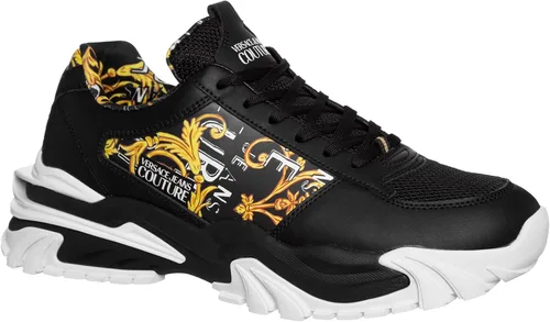 Vista 3 de Versace Jeans Couture - Tenis de moda con suela gruesa y dorada para hombre