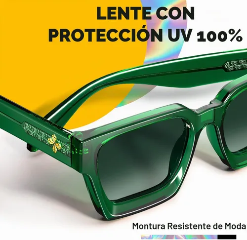 Vista 4 de VISOONE Fashion 100% UV400 Protection Rectangle Sunglasses for Women Men