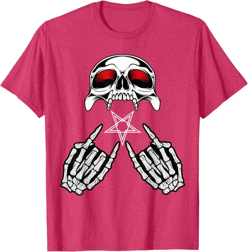 Vista 20 de Camisas de metal pesado con diseño de abanico de metal Negro