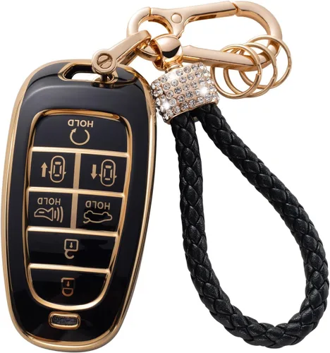 Vista 15 de Gematay Funda para llavero Toyota con cordón, funda protectora para llave de automóvil para Camry Highlander RAV4 C-HR Avalon Prius Corolla GT86