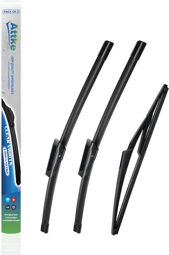 Vista 28 de ATTKE Limpiaparabrisas para Todo Clima, 15" + 15" Delanteros y 13" Trasero para Jeep Wrangler 2008-2018, Estilo OE Genuino (3 Limpiaparabrisas)