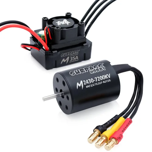 Vista 11 de SurpassHobby 2430 5800KV Motor sin escobillas de alta velocidad impermeable de eje de 2mm y para coches y camiones de control remoto 1/16 1/18
