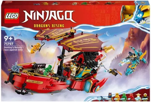 Vista 3 de LEGO Ninjago 71797 - Bloques de juguete de recompensa aérea de acorazado, regalo, ninja, zanahoria, vehículo, nori, niños, 9 años en adelante