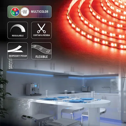 Vista 4 de Armacost Lighting RibbonFlex Pro - Cinta de luz LED multicolor y blanca de 60 + 60 LEDs/m, 8.2 pies (8.2 ft) (624210)