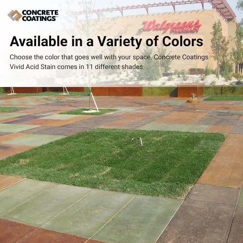 Vista 6 de CC Concrete Coatings Tinte ácido vívido para hormigón oliva 4OZ