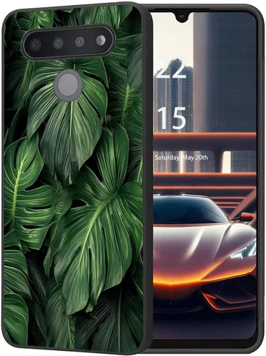 Vista 28 de Funda protectora duradera para LG Stylo 6 para LG Stylo 6 2020 6.8 pulgadas, diseño de hojas de aguacate