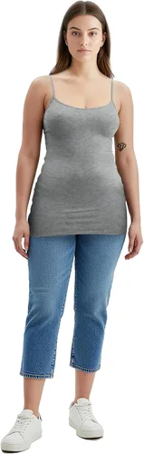 Vista 141 de Emmalise Camisola larga casual básica para mujer, con tirantes ajustables, top en capas