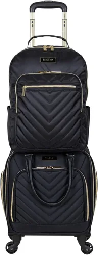 Vista 2 de Kenneth Cole Reaction Chelsea - Equipaje expandible de poliéster de 20 pulgadas, Negro