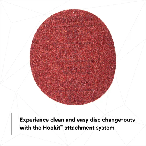 Vista 8 de 3M Hookit - P80D, disco de arena abrasiva, rojo, 6 pulgadas., Grado: 40