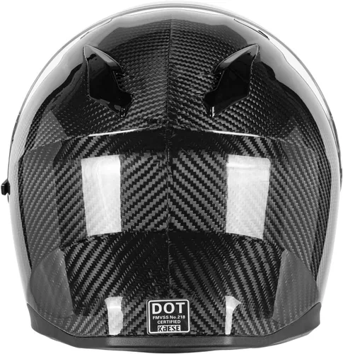 Vista 5 de Kaese Casco de motocicleta de fibra de carbono 3/4 con protector de doble lente, aprobado por DOT, protección facial ligera para hombres y mujeres