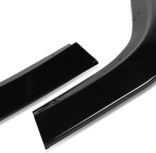 Vista 4 de DNA MOTORING Divisor de labios de parachoques delantero de cuña plana compatible con Challenger SXT 2015-2022, negro brillante, 2-PU-560-PBK