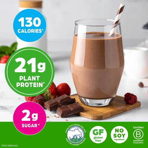 Vista 3 de De Orgain Grass, Fed Whey, proteína en polvo, 2 sabores, 11 onzas, 12