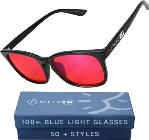 Vista 33 de Sleep ZM Blue Light Blocking & Light Sensitivity Glasses - 8 Lens Types for Comfort, Relaxation, Sleep & Relief - 50+ Styles