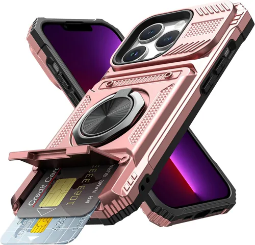 Vista 9 de Vofolen Funda tipo cartera para iPhone 13 Pro Max con tarjetero