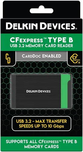 Vista 3 de Delkin Devices Lector de tarjetas USB 3.2 CFexpress tipo B - Transferencia de datos de alta velocidad de 10 Gbps, compatible con Windows y Mac