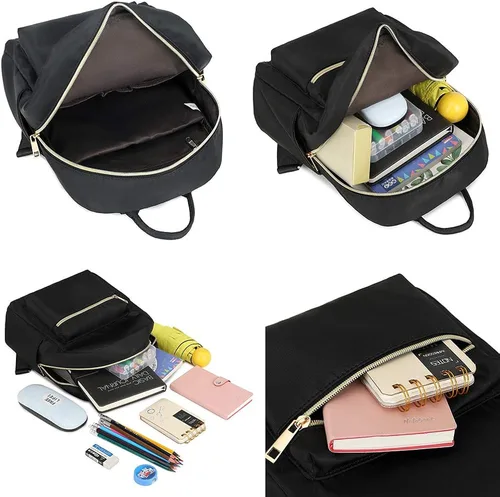 Vista 5 de Mini mochila para niñas resistente al agua pequeña mochila bolso de hombro para mujeres adultos niños viaje escolar