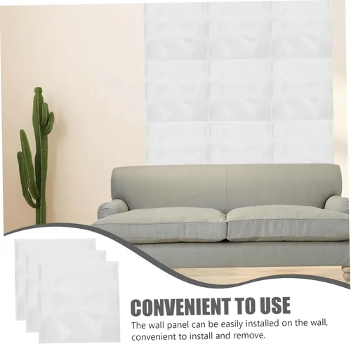 Vista 8 de OSALADI Panel de pared tridimensional 3D, panel de pared 3D, panel de pared de plástico para decoración de pared, papel tapiz para despegar y pegar
