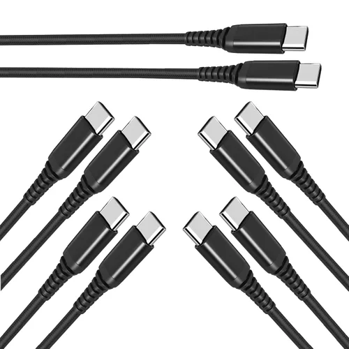 Vista 10 de [Paquete de 3 cables trenzados USB tipo C a USB C de 60 W PD de 10 pies de carga rápida compatibles con iPhone 15, MacBook Pro, iPad mini 6, Air 4