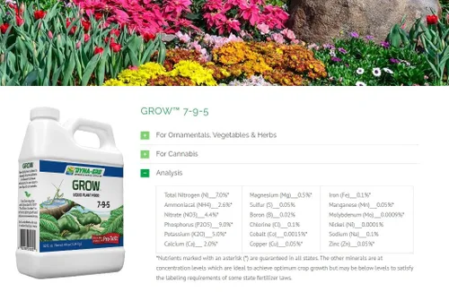 Vista 5 de Dyna-Gro - Fertilizante líquido concentrado para plantas de 32 onzas