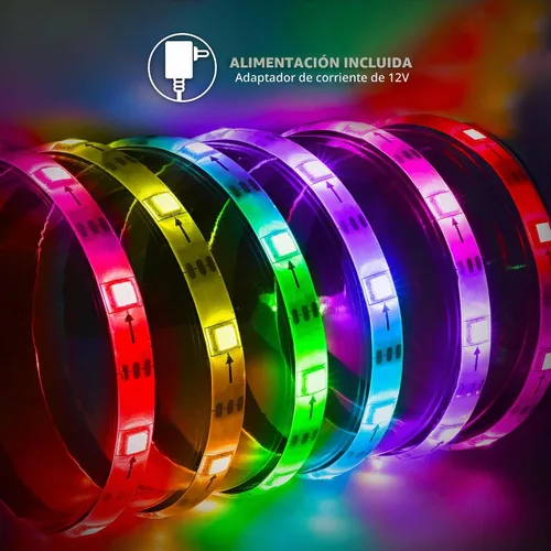Vista 3 de Monster Tira de luces LED inteligentes RGB+IC de 25 pies, tira de luces reactivas de sonido para dormitorio, control de aplicación y voz, tira