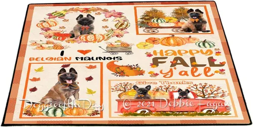Vista 8 de Doggie of the Day Belgian Malinois Dogs Floor Mat - Halloween Trick or Treat - Best Dog Doormat - Protector Decor - Unique Portrait Art - Premium