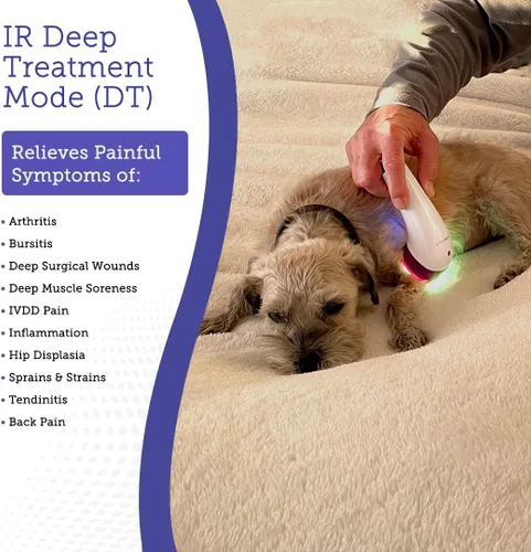 Vista 4 de LumaSoothe Terapia de luz para perros y mascotas - Terapia de luz LED para alivio del dolor, dolor muscular y en las articulaciones, reduce