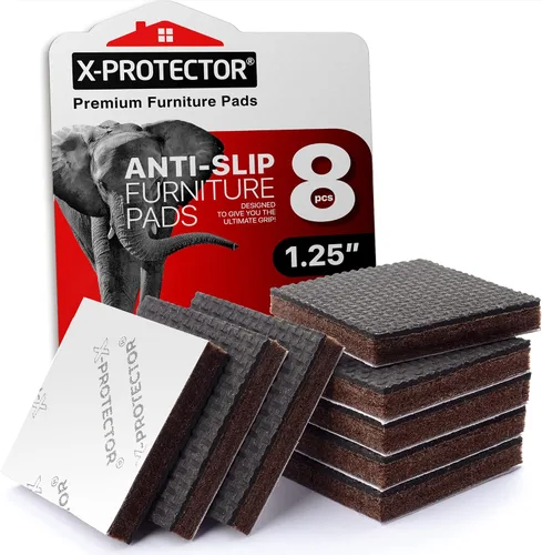 Vista 8 de X-Protector - Almohadillas antideslizantes para muebles, 8 piezas de goma de 1 x 4 pulgadas, tapones de patas de muebles para evitar deslizamientos