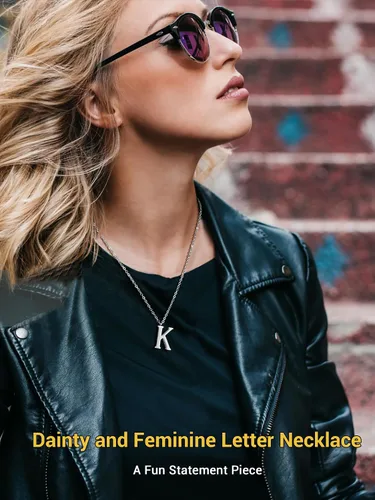 Vista 3 de PROSTEEL Collares con inicial para mujer, chapado en oronegro, acero inoxidable 316 A-Z, joyería con nombre, ajustable de 20 a 22 pulgadas, viene