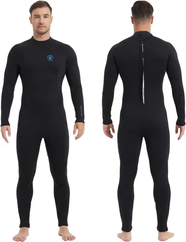 Vista 10 de Trajes de neopreno Lemorecn para hombre de 3/2 mm, traje de buceo de cuerpo entero Hombres 5/0.157 in Negro