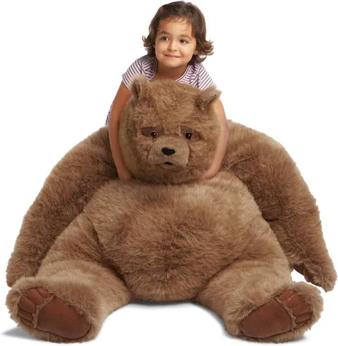 Vista 3 de Manhattan Toy Kodiak Bear Jumbo 40" Huggable Animal de peluche y decoración de habitación de felpa para 4 años en adelante