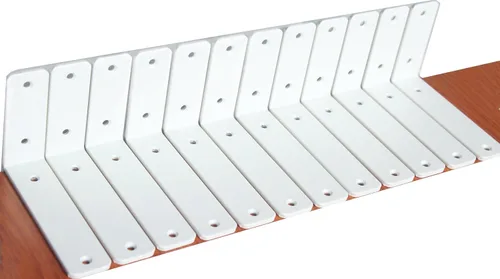 Vista 75 de Paquete de 2 soportes de estante en L de 6 pulgadas de largo x 4 pulgadas de alto x 1.5 pulgadas de ancho, 5 mm de grosor, soportes de estante
