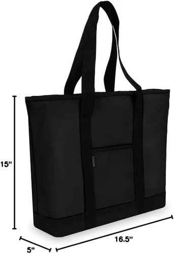 Vista 5 de Everest Bolso de la compra del equipaje, Negro -, Bolsa de compras, negro