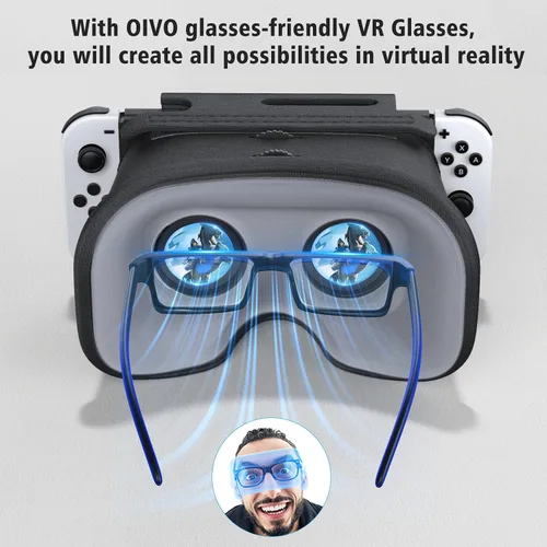 Vista 8 de Auriculares Switch VR compatibles con Nintendo Switch y OLED actualizados con lentes HD ajustables lentes de realidad virtual