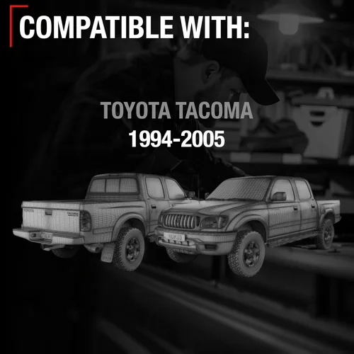 Vista 4 de Reemplazo del conjunto de la manija del portón trasero – Compatible con Toyota Tacoma 1995-2004 – Ensamblaje de pestillo de portón trasero, negro
