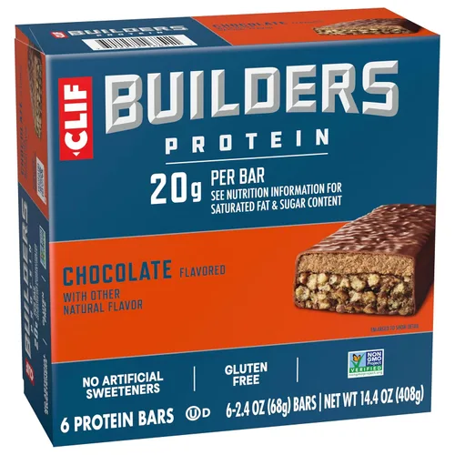 Vista 10 de CLIF BUILDERS – Barras de proteína – Chocolate – 0.71 oz de proteína (2.4 onzas, 6 unidades) (ahora libre de gluten)