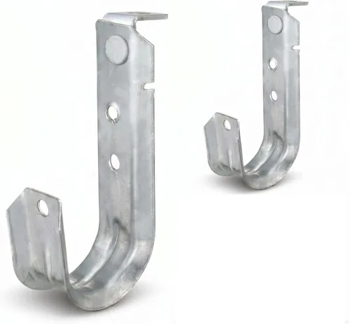 Vista 11 de Zonon 1 Pcs J Hooks Ceiling Mount Metal J Hooks Support Heavy Duty G60 Galvanized Steel Cable Management for Hanging Attaching to Vertical Surfaces