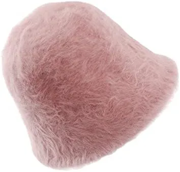 Vista 8 de Sombrero de pescador de felpa para mujer, sombrero de hada, suave y cálido, para adultos, estética, de punto, sombrero de pescador