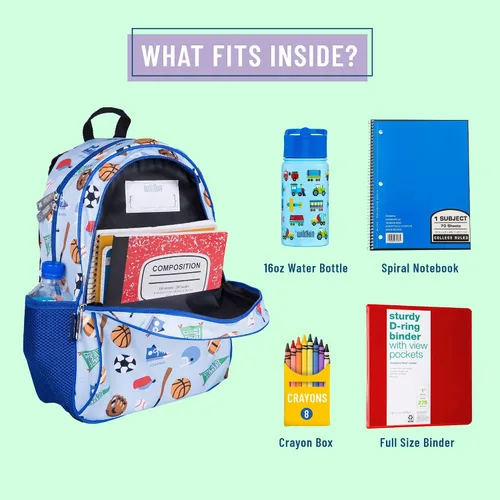Vista 3 de Wildkin - Mochila infantil de 15 pulgadas para niños y niñas
